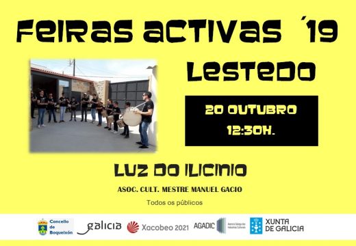 Nova sesión do programa Feiras Activas coa actuación este domingo 20 de outubro do grupo Luz do Ilicino